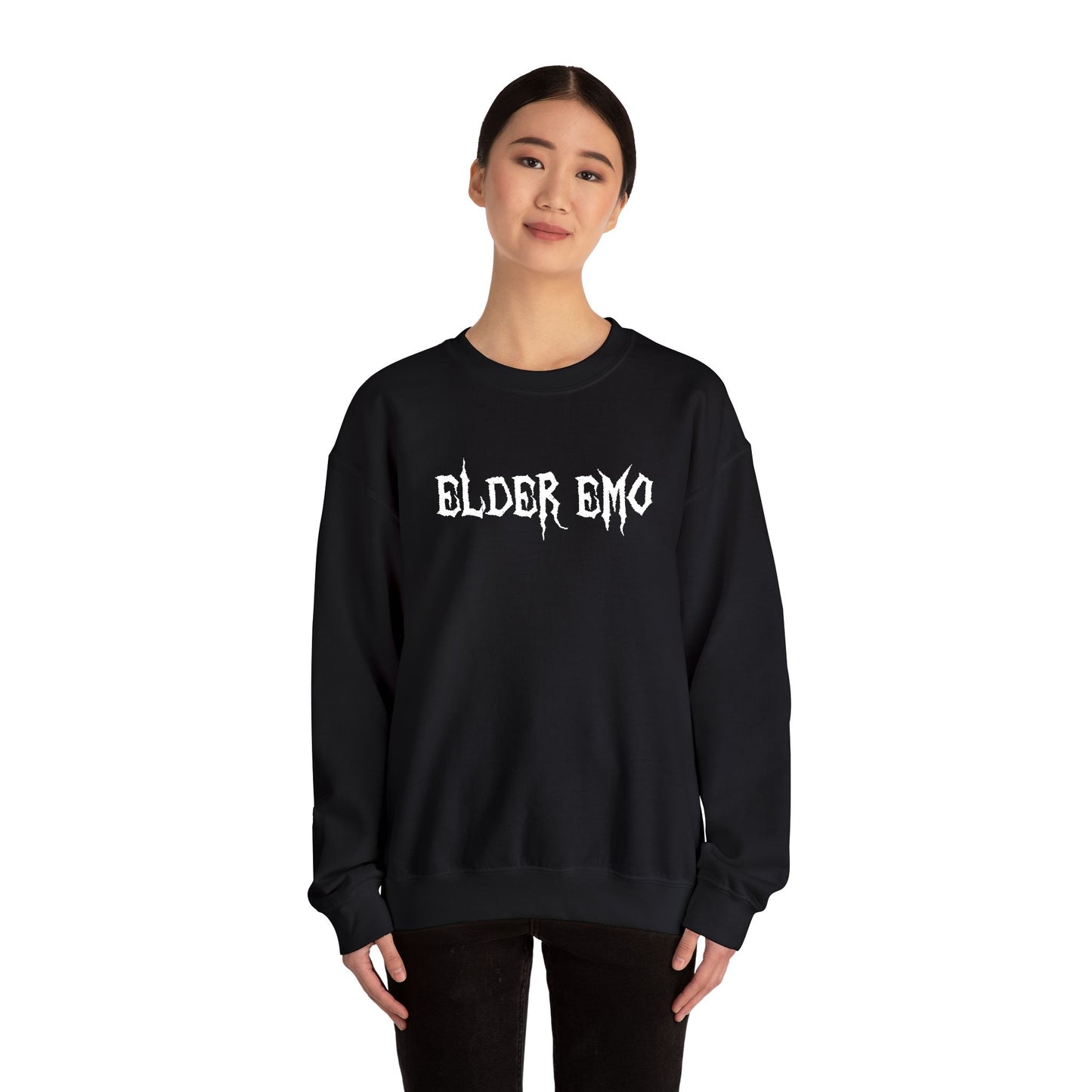 Elder Emo Sweatshirt - Embroidered - Black