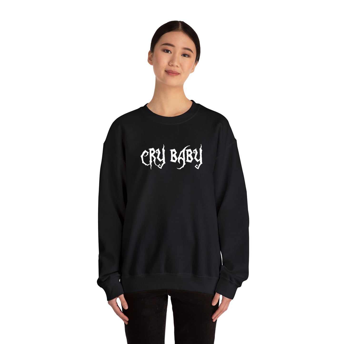 Cry Baby Sweatshirt - Embroidered - Black