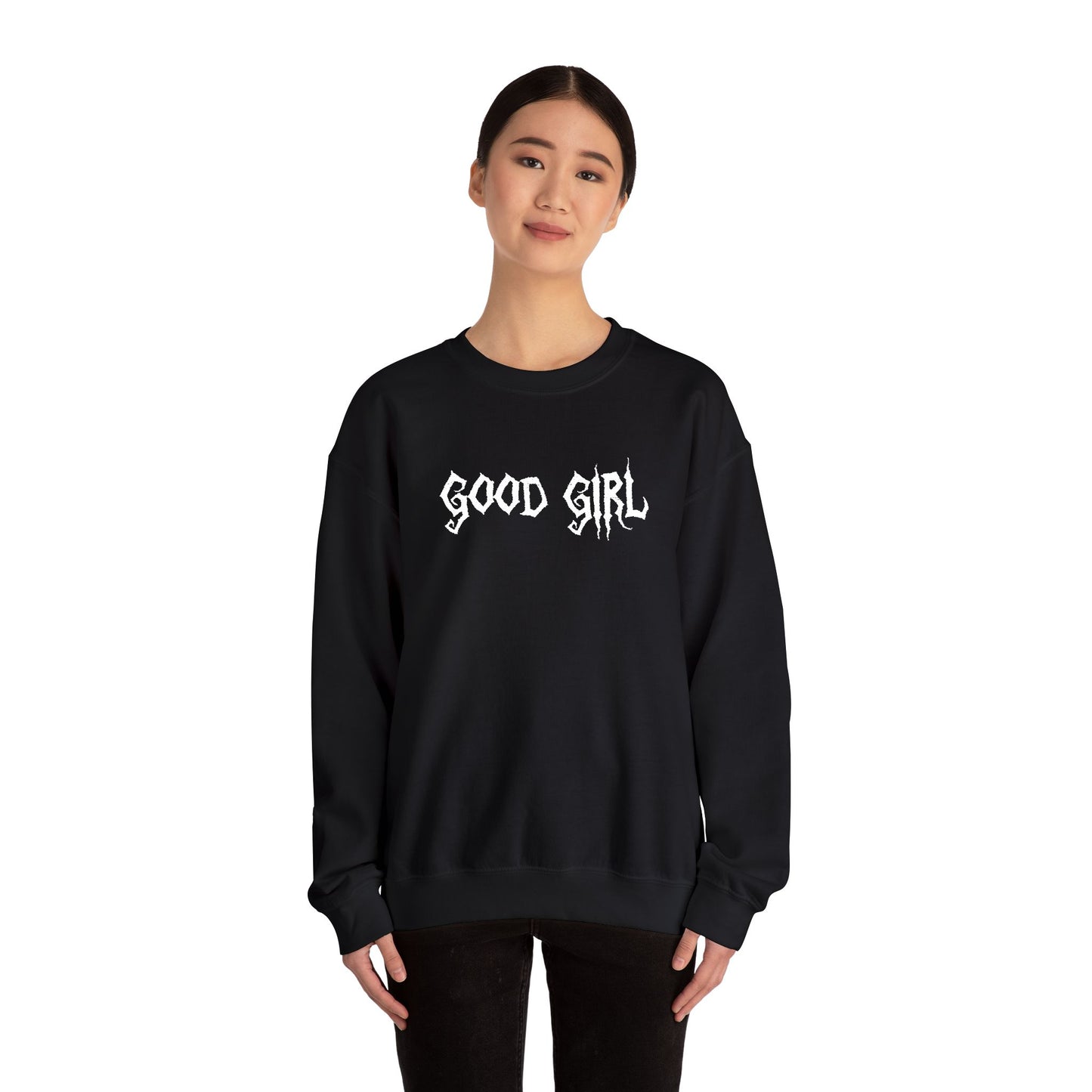 Good Girl Sweatshirt - Embroidered - Black