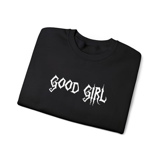 Good Girl Sweatshirt - Embroidered - Black
