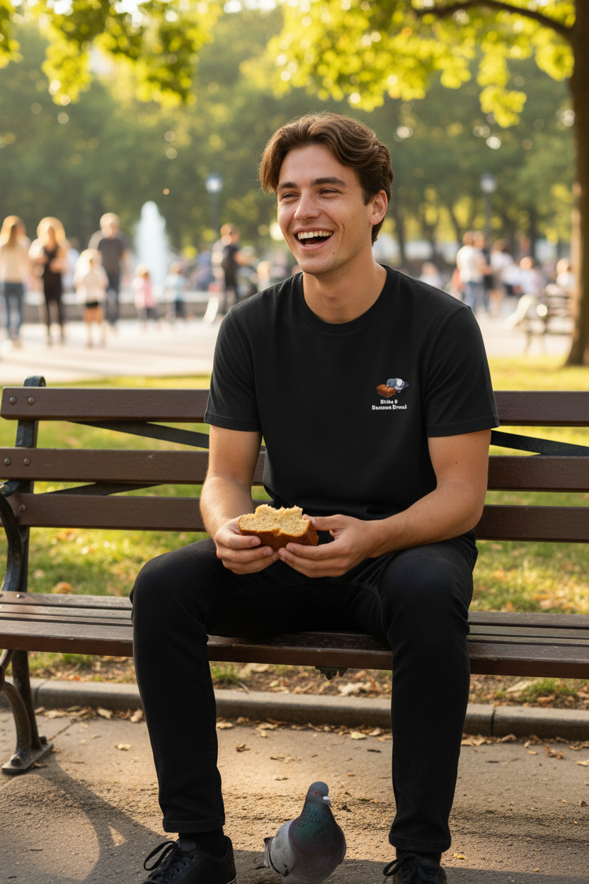 Birbs & Banana Bread Tee - Pigeon