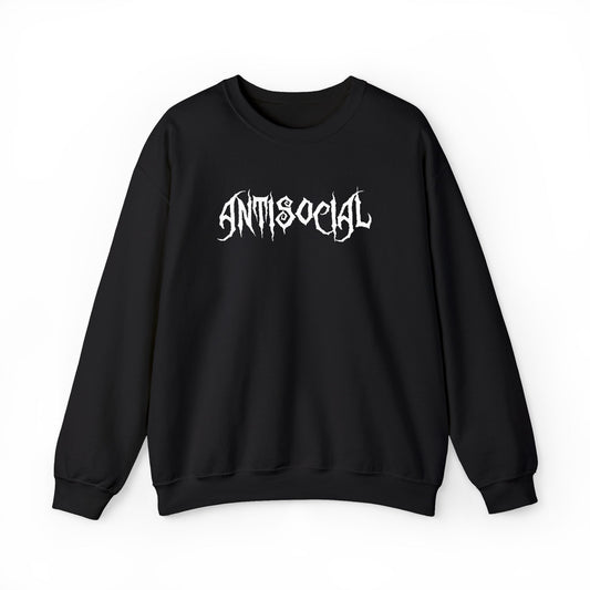 Antisocial Sweatshirt - Embroidered - Black