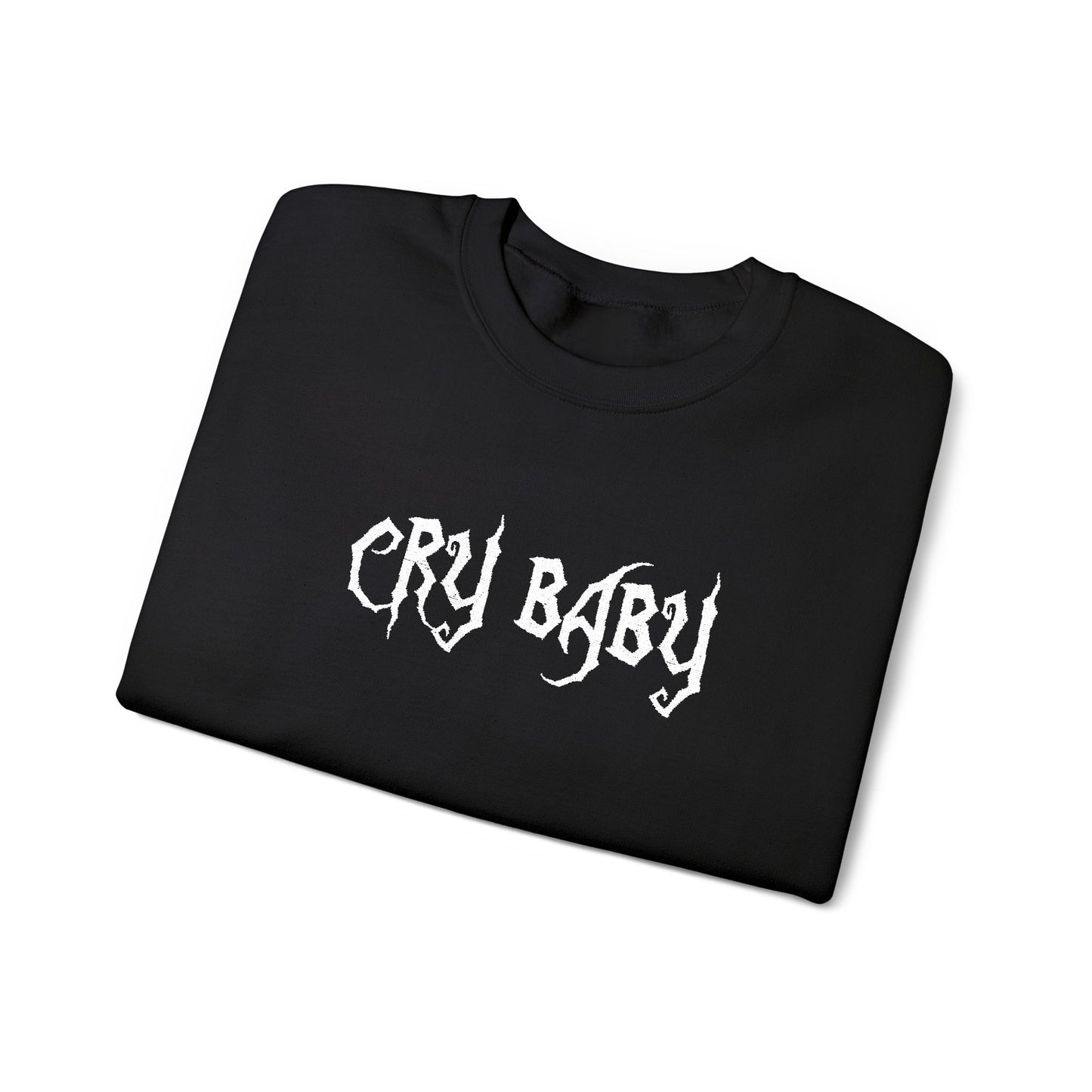 Cry Baby Sweatshirt - Embroidered - Black