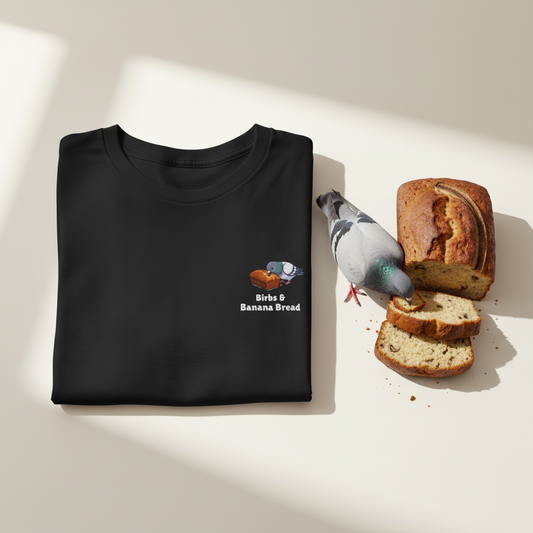 Birbs & Banana Bread Tee - Pigeon
