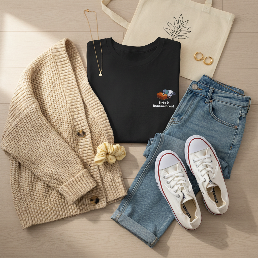 Birbs & Banana Bread Tee - Pigeon